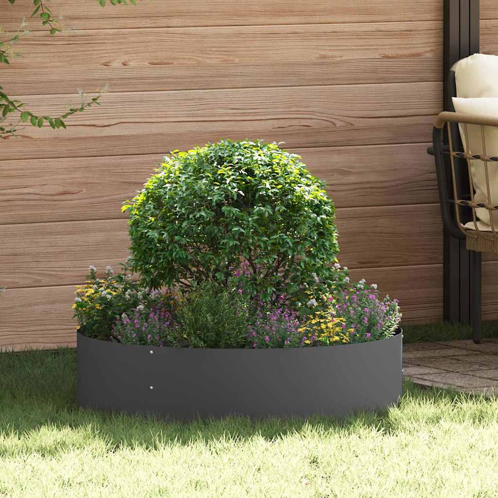 Garten 5 pcs Schwarz 80 x 80 x 20 cm Stahl
